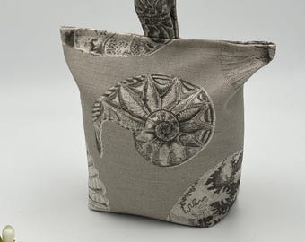Fossil Print Coastal Door Stop, Neutral Decor, Filled