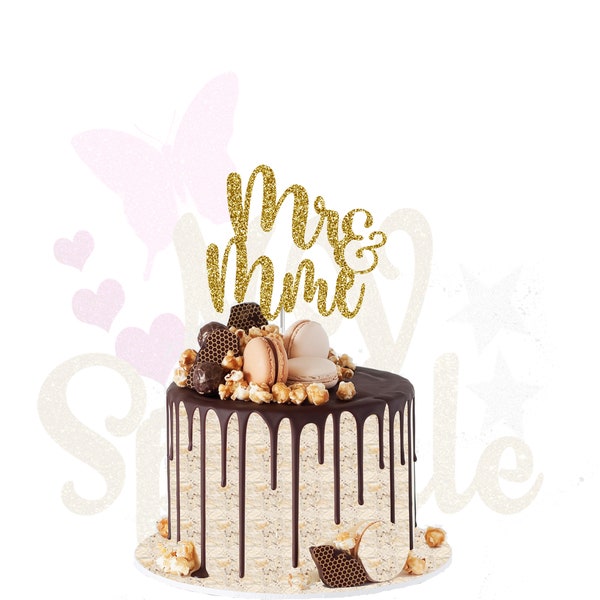 Cake Topper Mr et Mme mariage