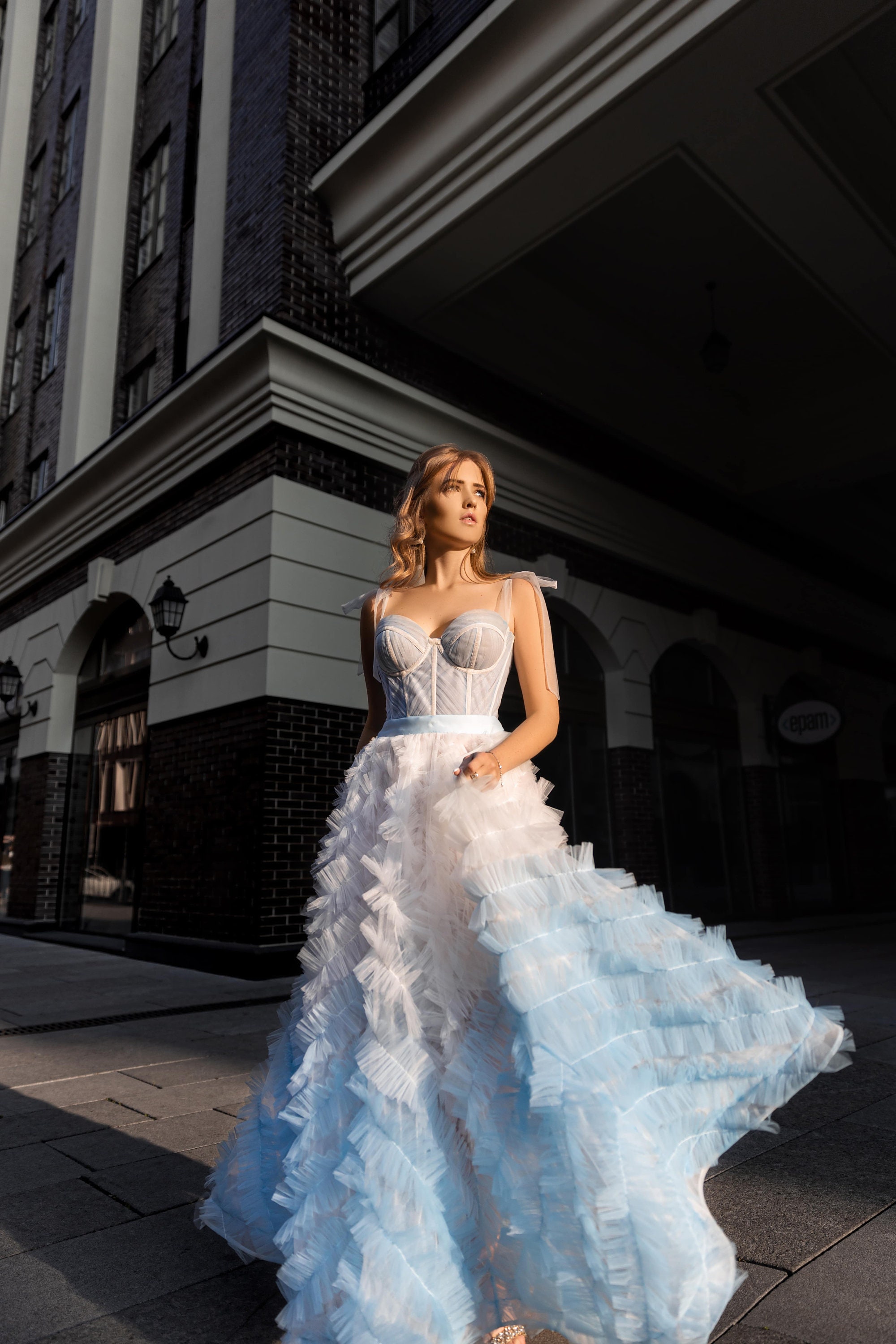 Set top and skirt blue wedding dress Etsy