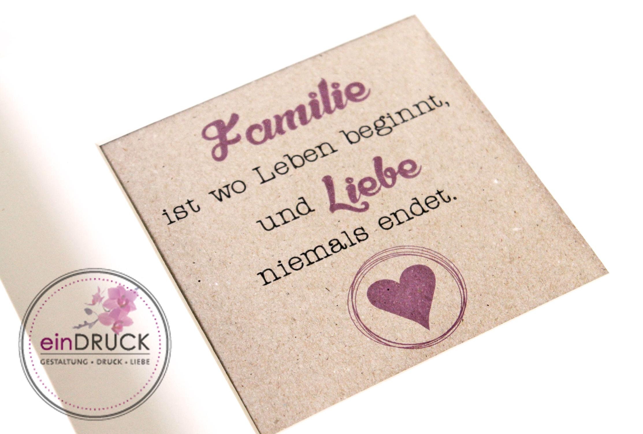 Bilderrahmen mit Spruch für die Familie Etsy.de