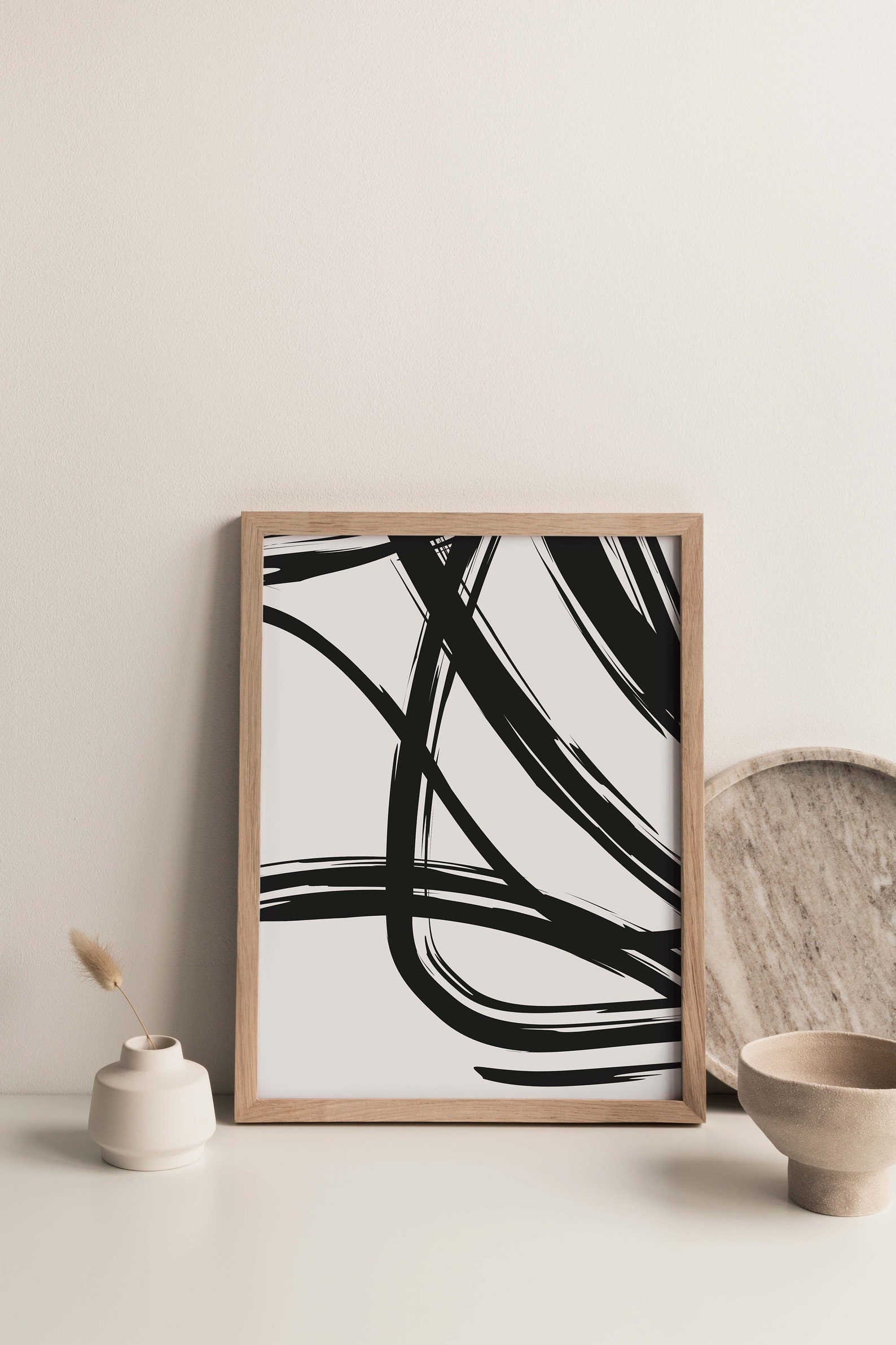 Extra Large Black and White Abstract Wall Art/abstract Art - Etsy