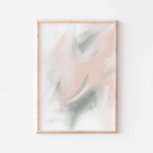 Pastel abstract wall art/pink and green Minimal abstract wall art/Modern abstract art/bedroom wall decor/Abstract art print/contemporary art