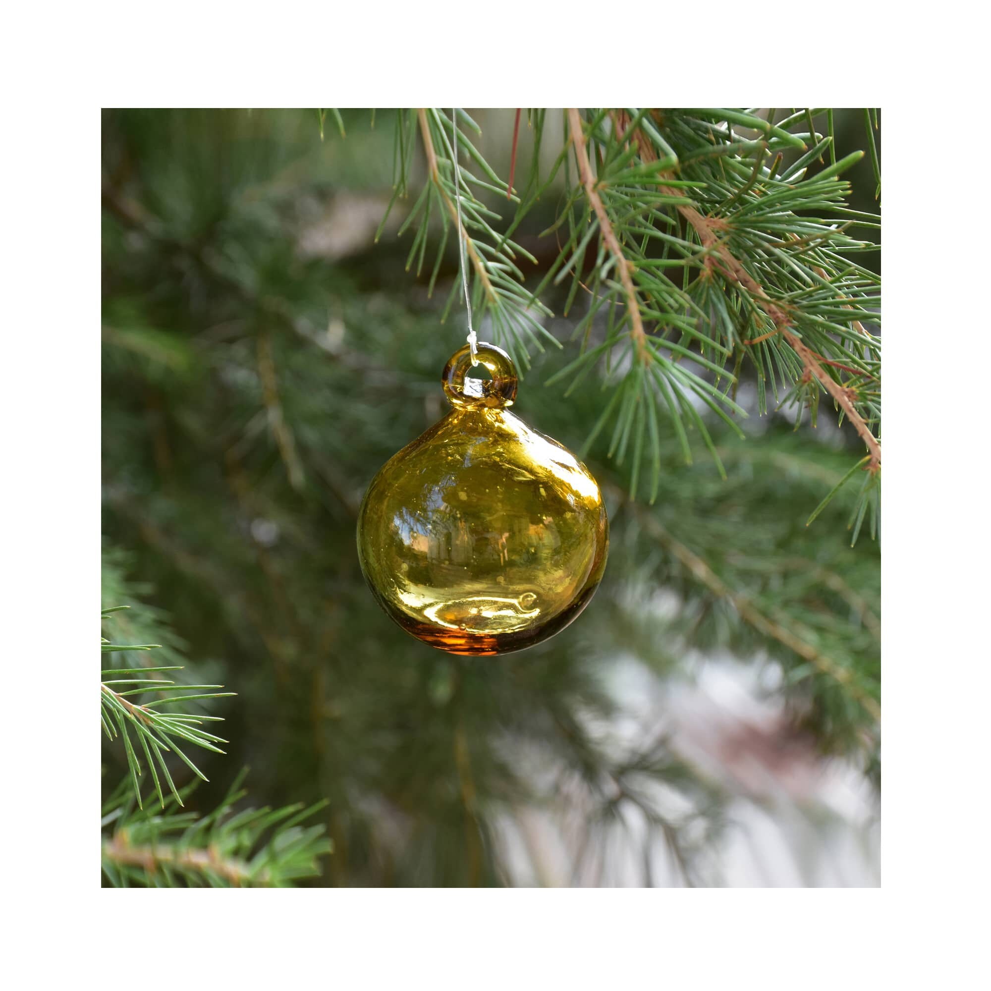 16 Petites Boules de Noël Dorées Faites à La Main en Verre Soufflé Syrien | Vous Pouvez Passer Une C