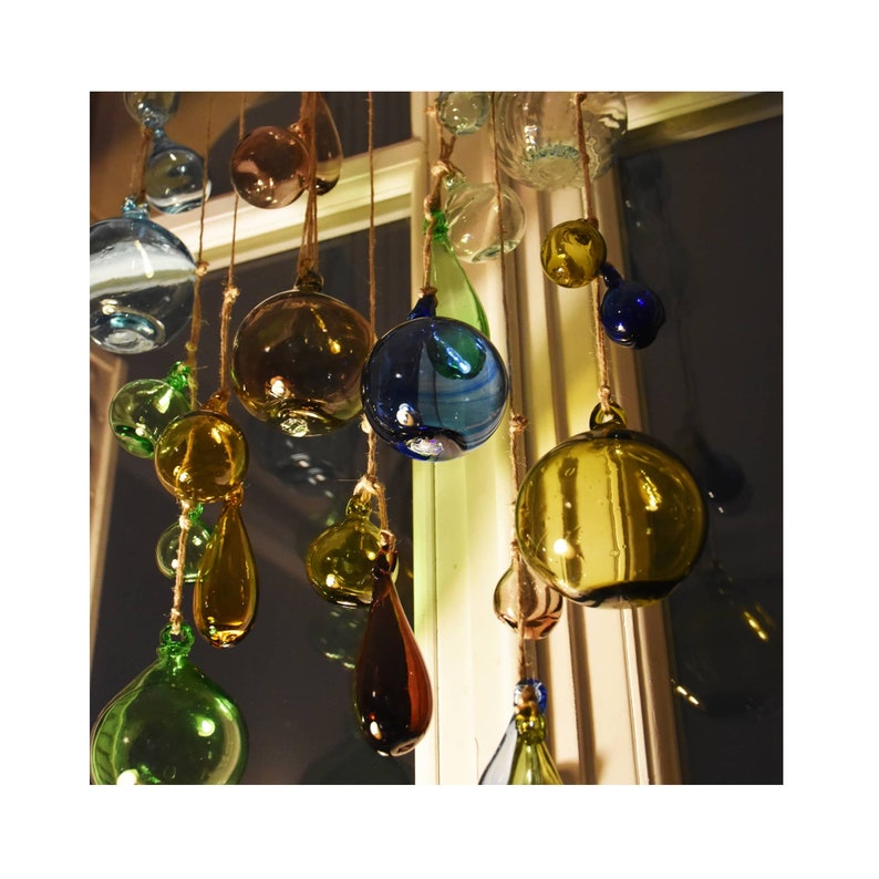12 Transparent Christmas medium balls handmade of Syrian blown glass You can place a customized order mixing models & colors image 4