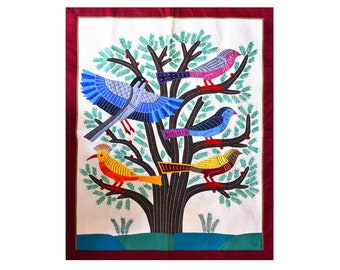 Handmade multipurpose Egyptian Patchwork tissu- Life tree 75cmx91cm