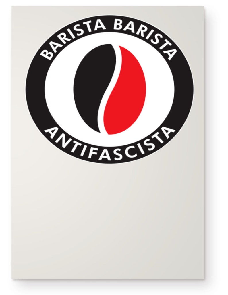 Barista Barista Antifascista A3 Poster Portrait Etsy