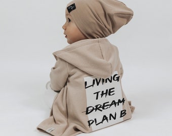 Cardigan Plan B, beige-white, children's jacket, jacket