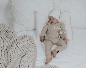 Harem Romper Waffle Beige, Romper, Romper, Romper Suit