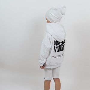 Oversized Hoodie Toddler Vibes, Hoodie, Pullover, White image 1