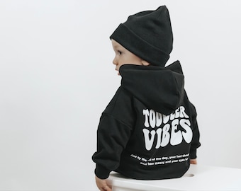 Oversize Hoodie Toddler Vibes, Hoodie, Pullover, Black