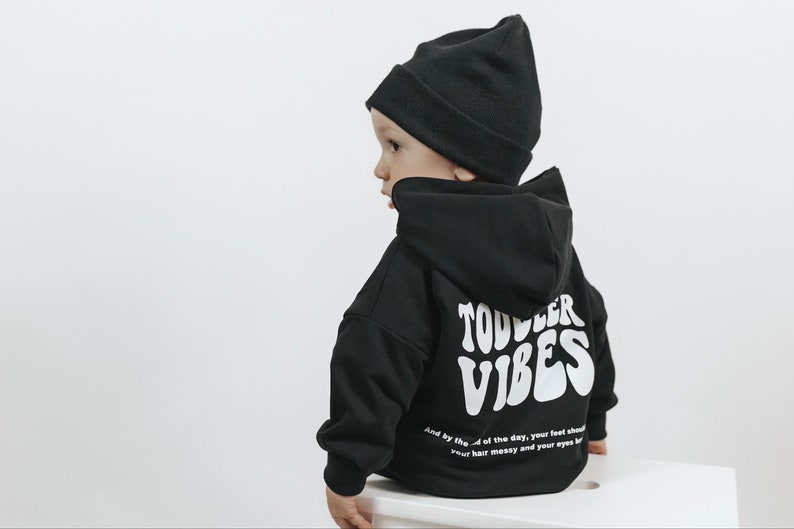 Oversize Hoodie Toddler Vibes, Hoodie, Pullover, Black Bild 1