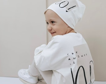 Oversize Kinderpullover mit NO! Backprint – Unisex Sweatshirt – Handgemachte Kindermode – Statement Pullover für Kinde