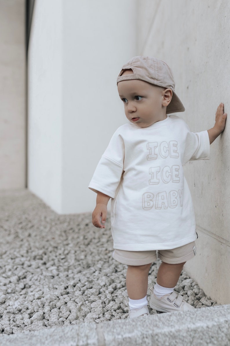 Oversize T-Shirt Ice Ice Baby, Sommershirt, T-Shirt, Kurzarm, Kindershirt Bild 4