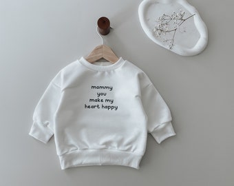 Immediately available, Oversize Sweater Mommy, White, Sweatshirt, size 68
