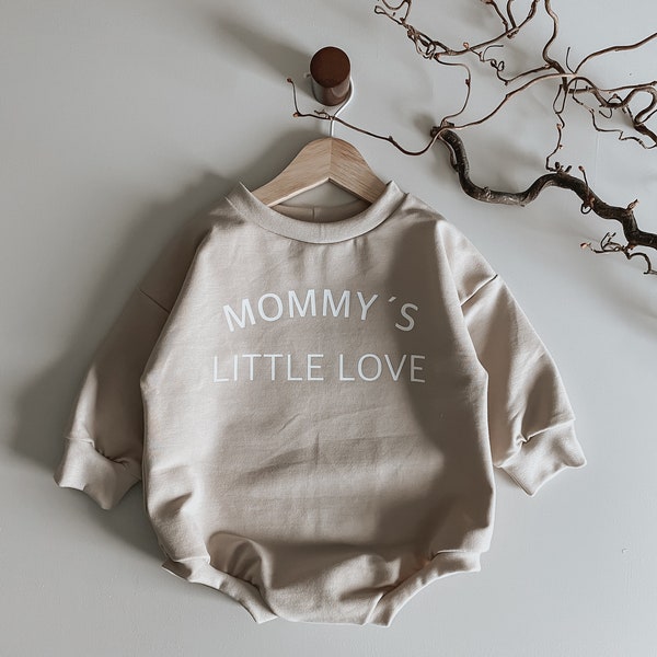 Sweater Romper Mommys little Love, Sweater, Sweatshirt, Romper, beige