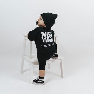 Oversize Hoodie Toddler Vibes, Hoodie, Pullover, Black Bild 3