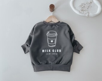 Oversize Sweater Milk Club Grey, Sweatshirt, Sweater