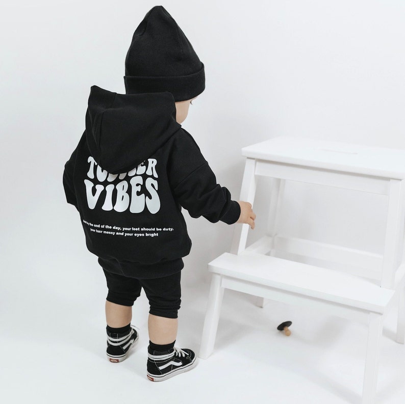 Oversize Hoodie Toddler Vibes, Hoodie, Pullover, Black Bild 2