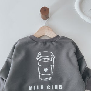 Oversize Sweater Milk Club Grau, Sweatshirt, Sweater Bild 3