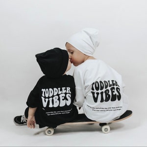 Oversize Hoodie Toddler Vibes, Hoodie, Pullover, Black Bild 5