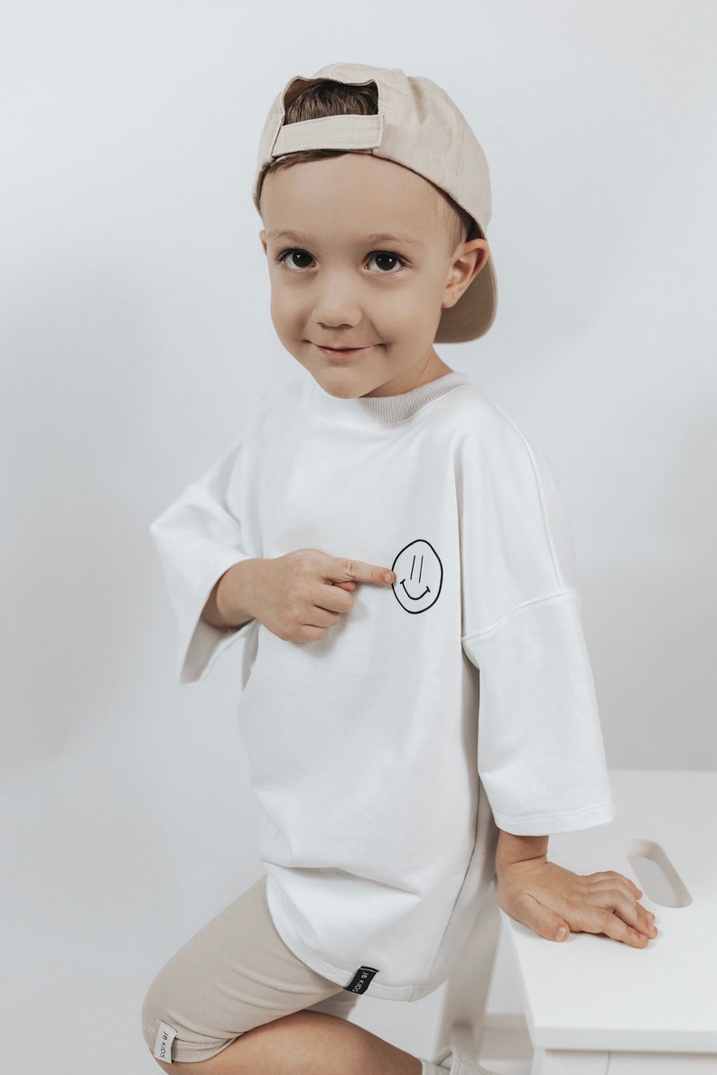 T-Shirt Oversize Sourire, T-Shirt, Chemise, T-Shirt Enfant image 3