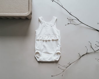 Available for immediate stock, Summer Playsuite, Baby playsuit, Romper suit, Colour white, Size 68