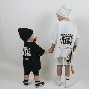 Oversize T-Shirt Toddler Vibes Black, Shirt, Sommershirt Bild 5