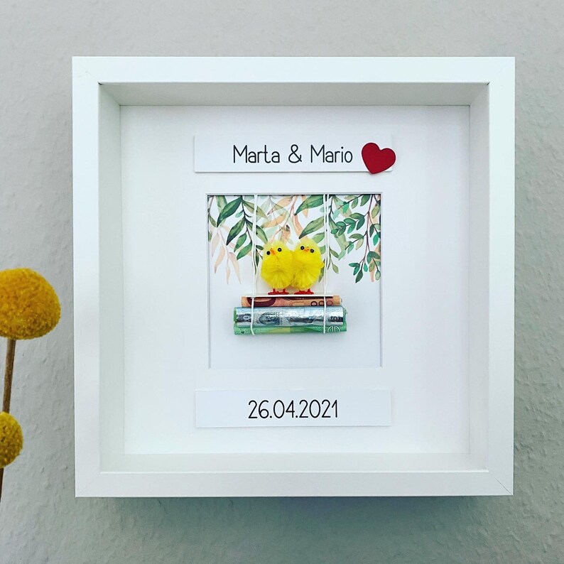 Hochzeitsgeschenk im Bilderrahmen: Ein individuelles Kunstwerk für das Brautpaar