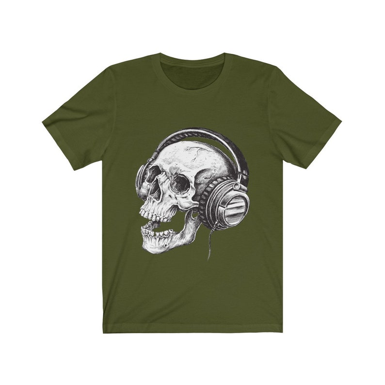 Headphones Skull T-Shirt Skull Shirt Music Shirt DJ Shirt | Etsy