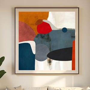 Colorful modern abstract printable painting for instant download, Abstract wall art print, Contemporary art, Printable wall art