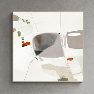 Abstract wall art, Minimal printable painting with soft neutral tones, Modern abstract wall art for instant download, 40x40, 30x40, 24x36