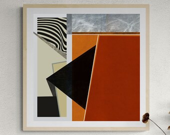 Mid Century Modern Abstract Print: Geometric Shapes (Digital Download)