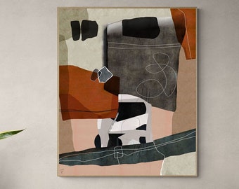 Moderne abstrakte Kunst Druck: Warme Erdtöne (Digitale Downloads)