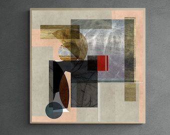 Geometric Abstract Art Print: Modern Wall Decor (20x20) (Digital Download)