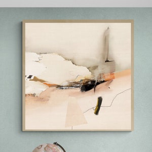 May include: A white dresser with nine woven baskets, a globe, and a wooden toy house. The dresser is against a light green wall with an abstract painting above it.