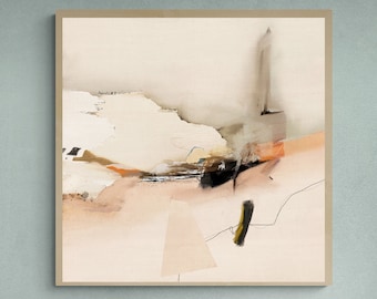 Abstract Landscape Art Print, Soft Beige Printable Art, Neutral Modern ...