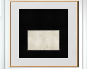 Impression d'art abstrait minimaliste en noir et blanc (téléchargement numérique)