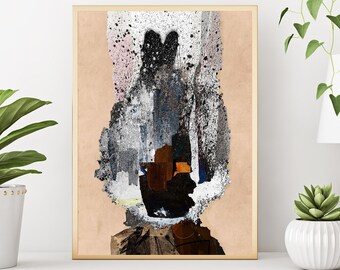 Modern abstract downloadable art print, Abstract printable wall art, 24x32 abstract, Kitchen wall art, Printable abstract painting