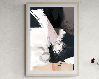 Modern Abstract Brushstroke Art Print (Digital Download)