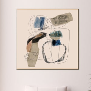 Extra Large Square Minimalist Abstract Printable Wall Art, Modern Contemporary Art Print, 60 x 60 Art, Instant Download