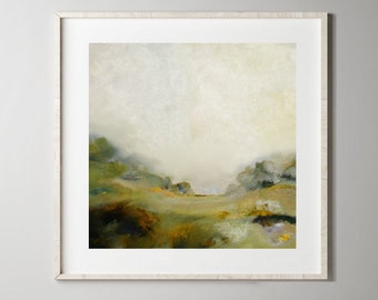 Olivgrüne Landschaft: Olivgrüne Landschaft: Bauernhaus - Wandkunst (Digitaler Download)