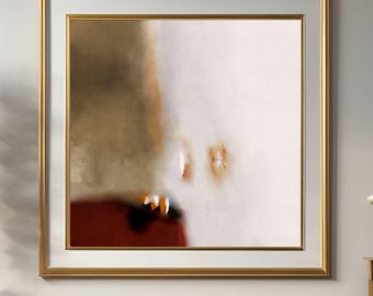 Braun Beige Abstrakte Kunst Druck: Minimalistische Erdtöne (Digitaler Download)