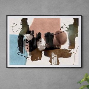 Living room wall art, Large abstract printable art, Abstract art print for instant download, Large abstract print, Abstract home decor,40x30