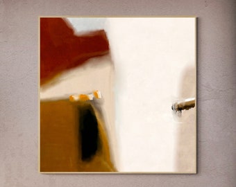 Abstrakter Kunstdruck in Braun-Beige: Moderne Erdtöne (Digitaler Download), Minimalistische Wandkunst zum Ausdrucken
