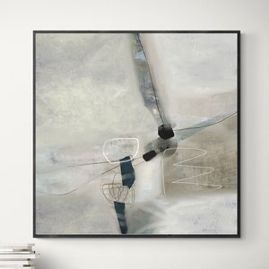 Minimalist abstract printable painting with soft neutral tones, Large abstract printable wall art, Abstract minimal art print download,40x40