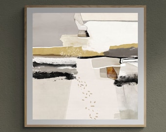 Neutral Abstract Art Print: Modern Minimalist Decor (Digital Download)