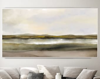 Landschaft in olivgrün: Abstrakte Landschaftsmalerei (Digitaler Download)
