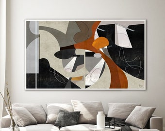 Modern Mid-Century Geometric Print, Roberto Moro Abstract Art (Digital Download)