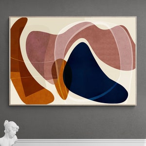 Colorful Abstract Minimalist Painting, Geometric Wall Art, Abstract Painting, Large Abstract Wall Art, Printable Abstract Art