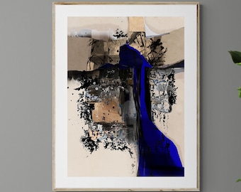Grande impressão de arte abstrata: decoração moderna para casa (download digital 30x40)